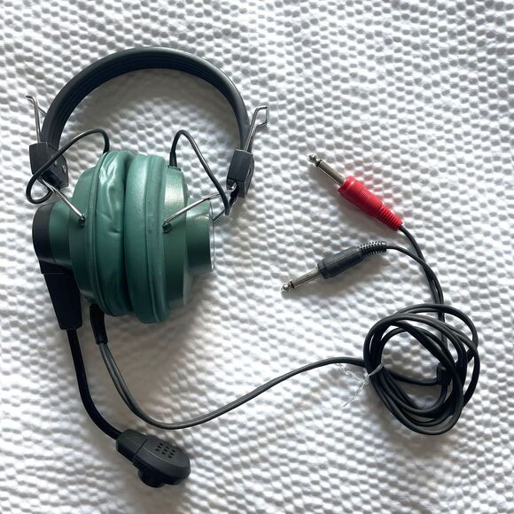 Vintage Bell & Howell w/ Mic model 707849 Mono Headphones - Picture 1 of 8